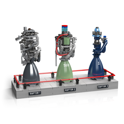 MOULDKING Raptor Rocket Engine Building Blocks Mechanical Science and Education Model Kids DIY Toy Adults Creative Gift 10247