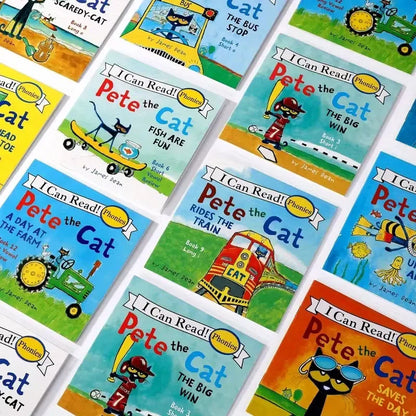 12 Books Set Pete the Cat I Can Read, Mini Portable English Picture Books, Kids Storybooks, Primary English Learning