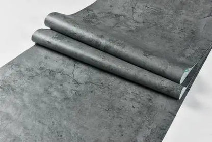 PVC Retro Cement Grey Waterproof Self-adhesive Wallpaper Hotel Cafe Library Living Room Bedroom Wall Renovation Vinyl Stickers