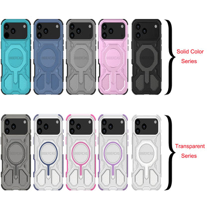 Military Armor Phone Case For iPhone 17 16 15 14 13 18 Pro Max Air 17E 16E Magnetic Wireless Charging Anti-Drop Protective Cover