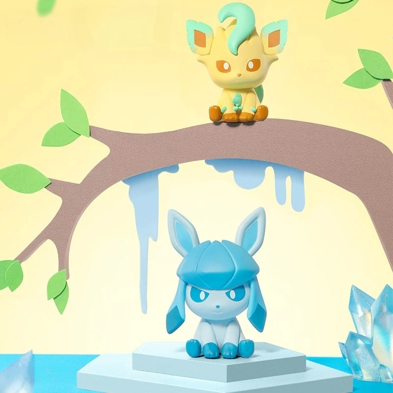 Original Pokemon Eeveelution Mini Action Figures Eevee Sylveon Espeon Toys Mini Model Decorative Ornaments Cute Birthday Gift