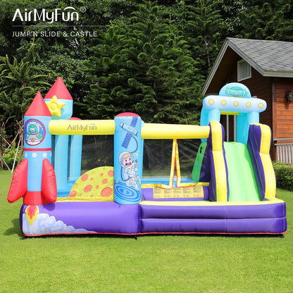 AMF Inflatable Bounce House for Kids, Home Inflatable Slide and Trampoline Combo, Indoor Party Toy Bouncy Castle for kids