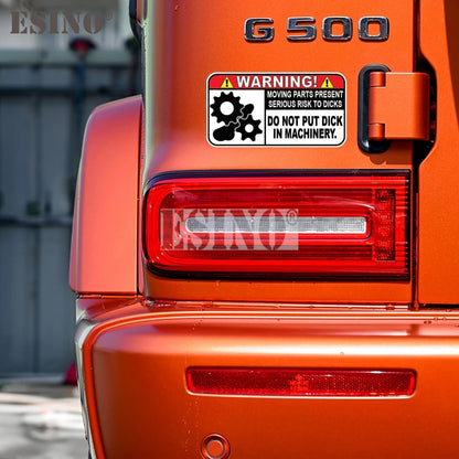 Car Styling Creative Funny Warning Do Not Put Dick In Machinery Cartoon PVC Decal Waterproof Car Body Sticker Pattern Vinyl