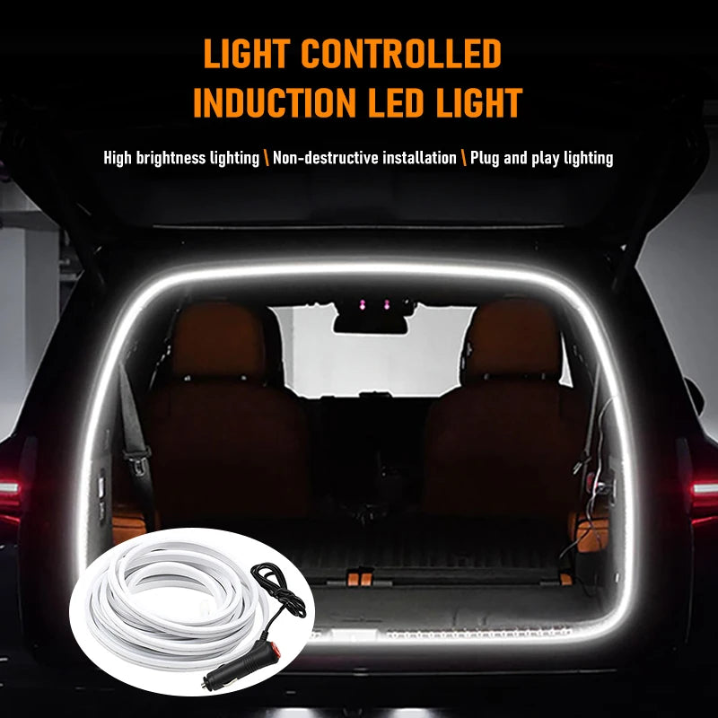 Multi-Color Car Trunk Light - Waterproof LED Atmosphere Lamp - Plug & Play via Cigarette Lighter - Interior Styling Upgrade