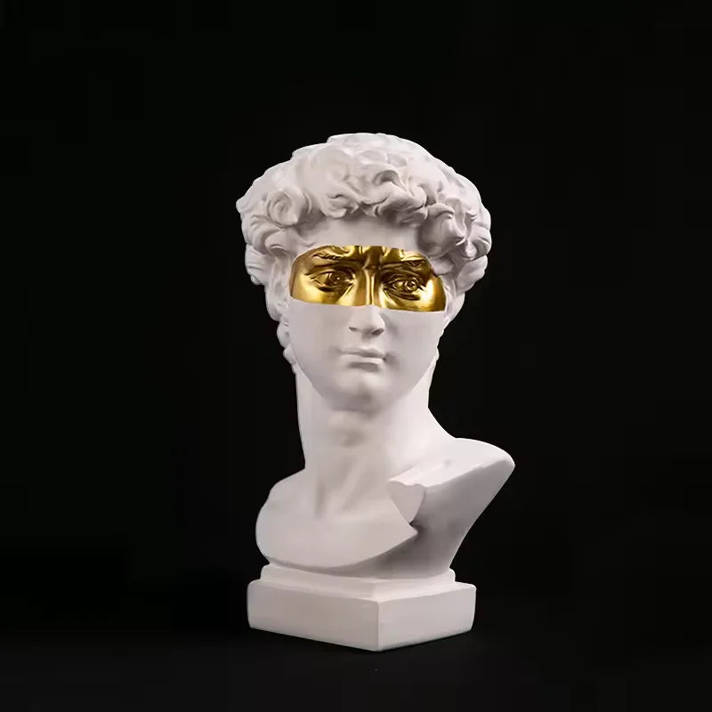 David Head Resin Statues Living Room, Table, Office Decoration European Home Decoration Statues Home Decor Art Bust Sculpture