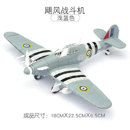 1/48 WWII Fighter Model Pirate Mustang Spitfire Hurricane BF109 4D Assemble Aircraft Plastic DIY Airplane Toy Building Kits