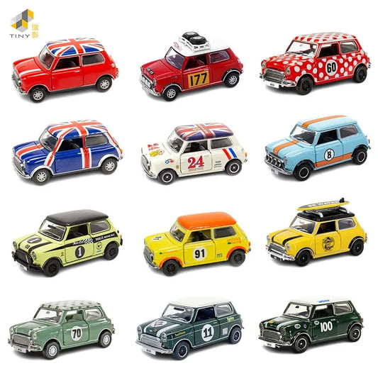 TINY 1:50 Mini Cooper Series Die cast alloy car model Adult collectible ornaments
