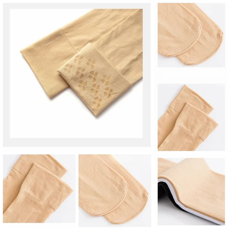 High-Quality Glue Dispensing Anti Slip Over Knee Long Socks Compression Women Knee High Hosiery Anti Pilling Female JK Stockings