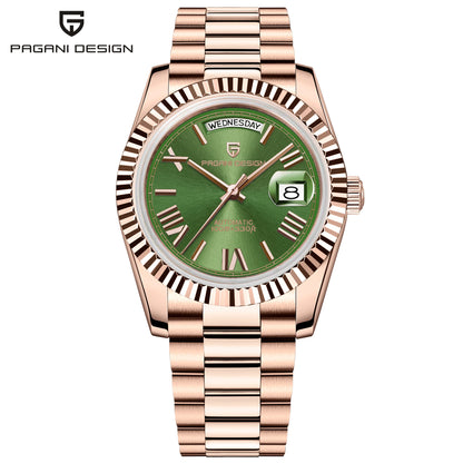 PAGANI DESIGN 2026 New Enamel Dial DD36 Luxury Silver Gold Automatic Watch For Men AR Sapphire crystal Mechanical Wristwatch Men