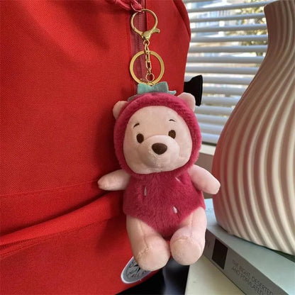 This Year's New Doll Pineapple Bear Doll Plush Toy Birthday Gift Winnie The Pooh Cute Doll Sitting Pendant Keychain