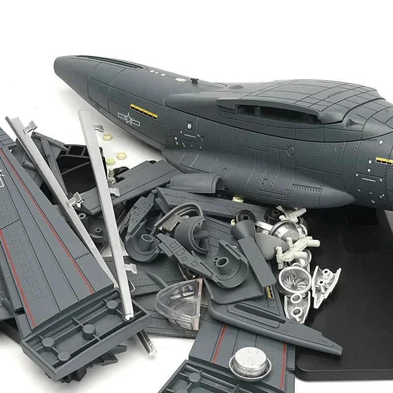 1/100 Creative Military Building Blocks Xian Y-20 Long-Range Strategic Heavy Transport Aircraft Model Toys For Boys Xmas Gifts