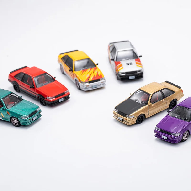 DCT 1/64 AE86 Model Car Classical Vehicle Diecast Toy Collection Car Station Vehicle with Display Box for Adults