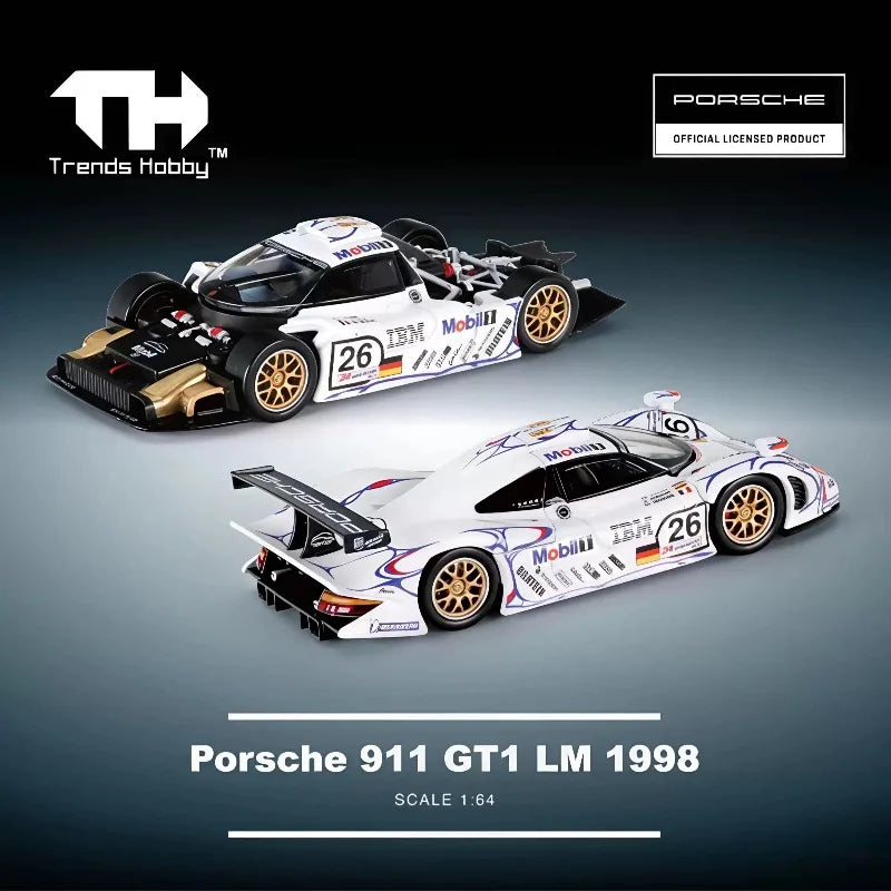 TH 1/64 911GT1 Le Mans Champion Cayenne Alloy Car Model as a Gift for Collectors