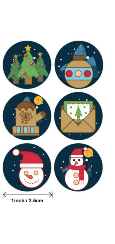 Christmas gift stickers decorative sealing sticker Merry Christmas Reward Self-adhesive labels  Day party