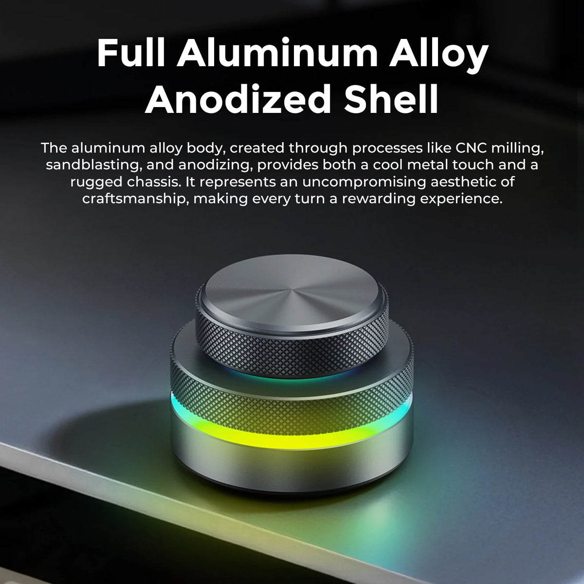 Dual-Layer Knob Wireless Custom Keyboard RGB Custom Control Volume Knob Multimedia Office Craphic Video Audio Editing Artwork