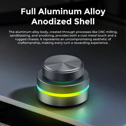 Dual-Layer Knob Wireless Custom Keyboard RGB Custom Control Volume Knob Multimedia Office Craphic Video Audio Editing Artwork