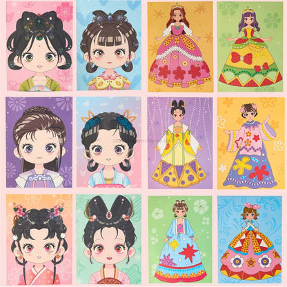 Kawaii Coloring DIY Princess Makeup Set  Arts and Crafts Kids Girls Children Toy Book Lover Gifts Art Supplies
