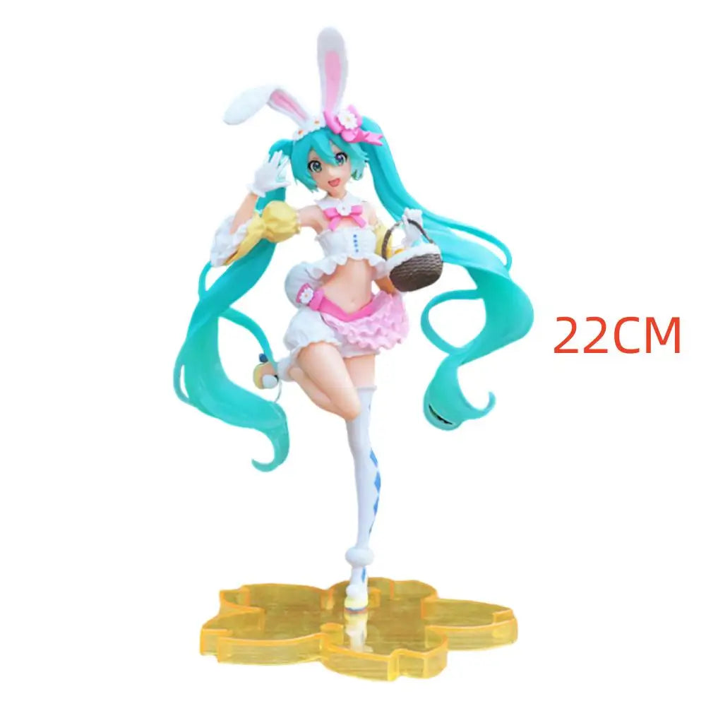 Anime Figure Wedding Dress Action Figures Kawaii Swimsuit Vocaloid PVC Collectible Model Toys Girl Gift