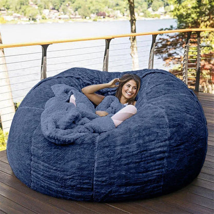 Sofa Bean Bag Flexible Bean Bag Cover Anti-fading Indoor Oversized Bean Bag Chair Cover  Dust-proof