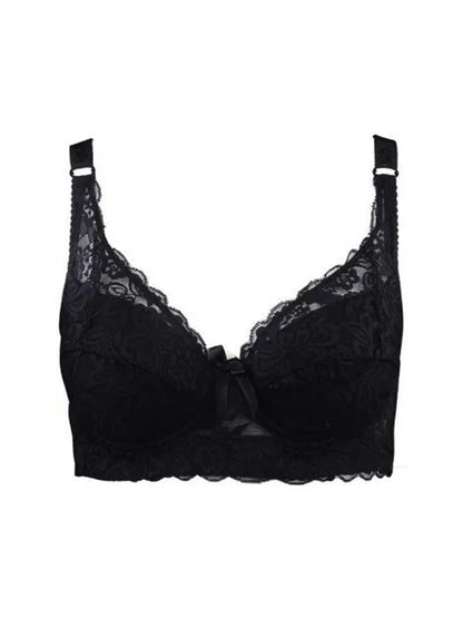 Hot Full cup thin underwear small bra plus size wireless adjustable lace Women's bra breast cover B C D cup Large size Lace Bras