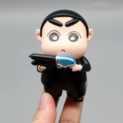 Anime Crayon Shin-chan Cos Platinum Saber Action Figure Toys Manga Nohara Shiro Figuras GK Statue Collection Model Doll Kid Gift
