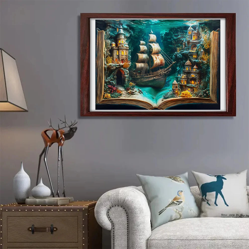 3D Stereo Book Scene Wooden Puzzle - Montessori Toy with Exquisite Patterns, Animal-Themed, Birthday Gift for Adults & Kids