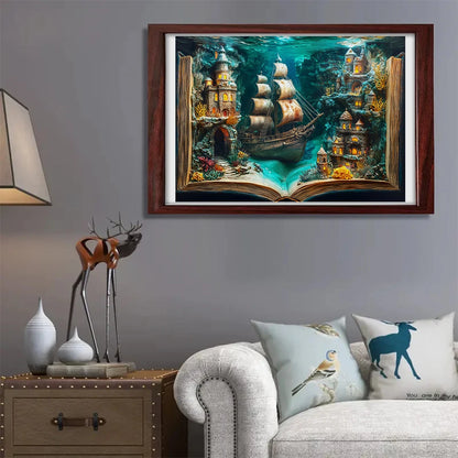 3D Stereo Book Scene Wooden Puzzle - Montessori Toy with Exquisite Patterns, Animal-Themed, Birthday Gift for Adults & Kids