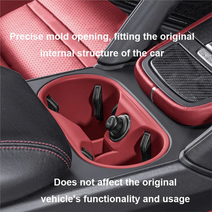 For Porsche Cayenne Macan Center Console Bottle Holder Insert Anti Slip Drink Organizer Auto Accessories Silicone Car Cup Holder