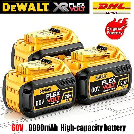 DeWALT 100% Original Battery 20V/60V 9000mAh MAX FlexVolt for DCB606 DCB205 DCB206 DCB209 DCB182 Power Tool Air Transport