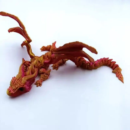 New 3D Printed Wyvern Dragon with Wings Simulation Model Gift Articulated Dragons Fidget Dragons Desktop Ornaments