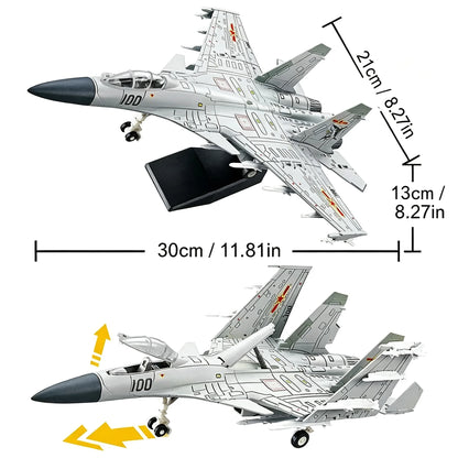 1:72 Scale J‑15 Carrier‑Based Fighter Jet DIY Assembly Model Toy, Military Aircraft Collectible Ornament, Holiday Gift for Boys
