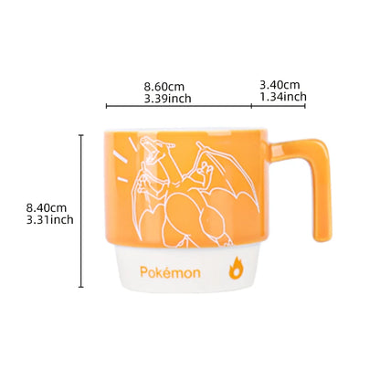 Pokémon Licensed Cartoon Ceramic Mugs Stackable Coffee Milk Tea Cups Kids Coffee Cups Breakfast Milk Juice Cup