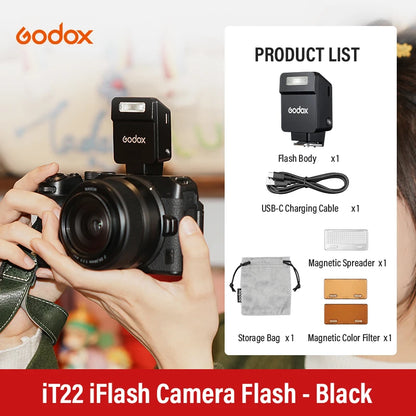 Godox iT20 iT22 C/N/S/F/O Touchscreen Pocket Flash TTL 2.4G Wireless on Camera Flash for Canon Sony Nikon Olympus Fujifilm