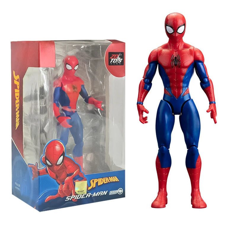 18CM Avengers Legends Figure ZDTDS Original Toy Set Spider Captain Miles Morales Thanos Ghost Iron Man Hulk Box Thor Falcon Doll