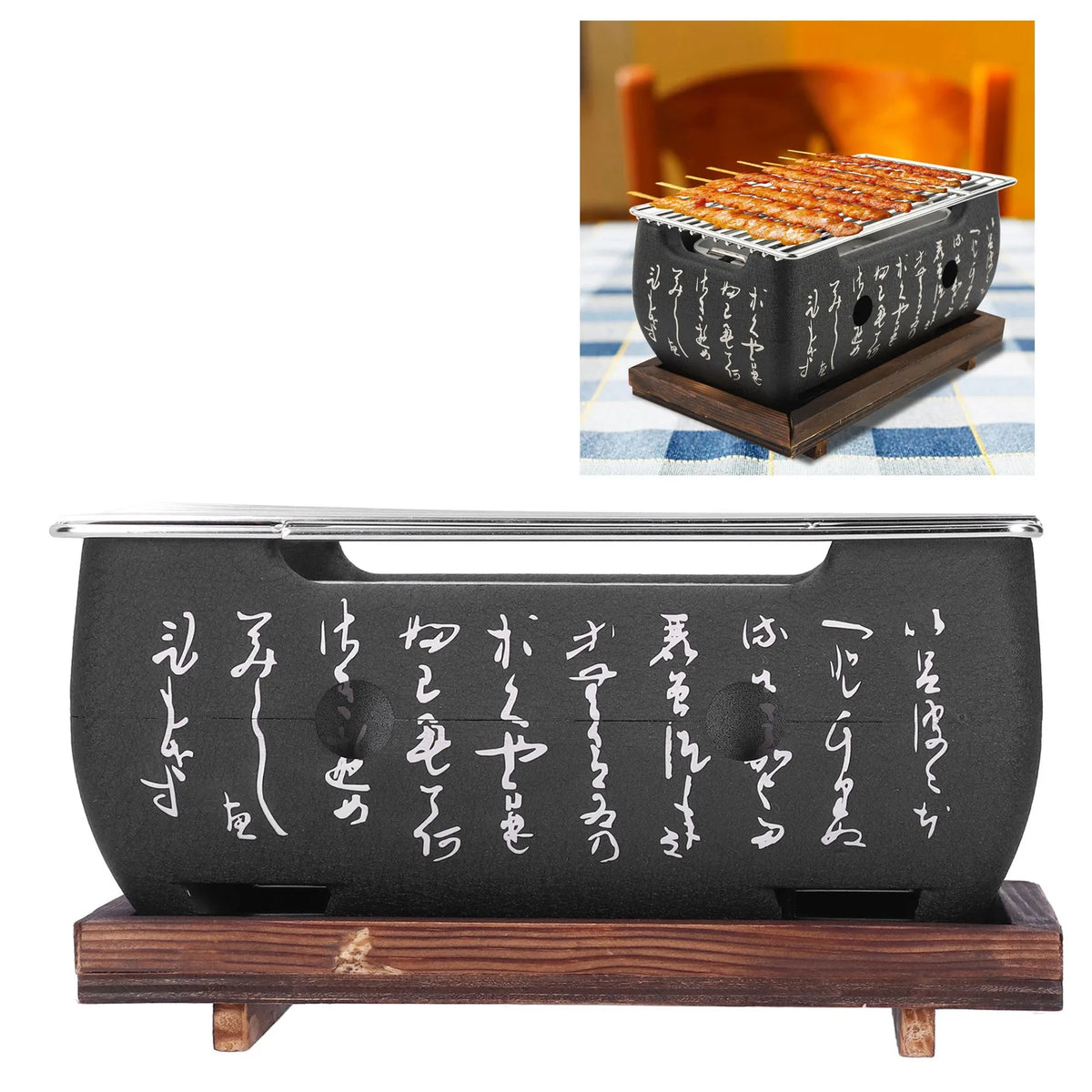 Japanese Barbecue Grill Mini Household Aluminium Alloy Charcoal Barbecue Stove Oven Accessories Barbecue Oven Portable BBQ Grill
