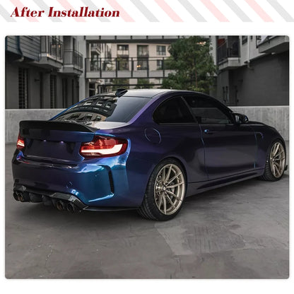 Carbon Fiber Car Rear Diffuser Lip For BMW F87 M2 M2C Competition 2016-2018 Car Rear Bumper Diffuser Lip Spoiler Splitters 3Pcs