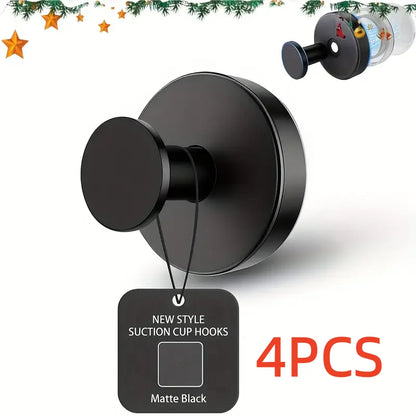Stainless SteeHeavy Duty Suction Cup Hooks – No Drill Wall Mount for Shower, Bathroom, Kitchen Holds 6.8KG on Glass/Mirror/Tile