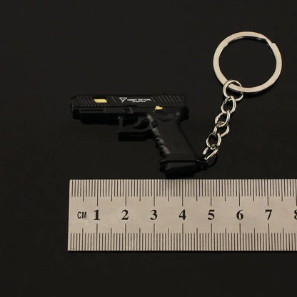 5cm Mini Gun Model Keychain TtiG34 Model Jewelry Metal Pendant Key Chain Chaveiro Bag Car Key Holders Gift For Kids Men