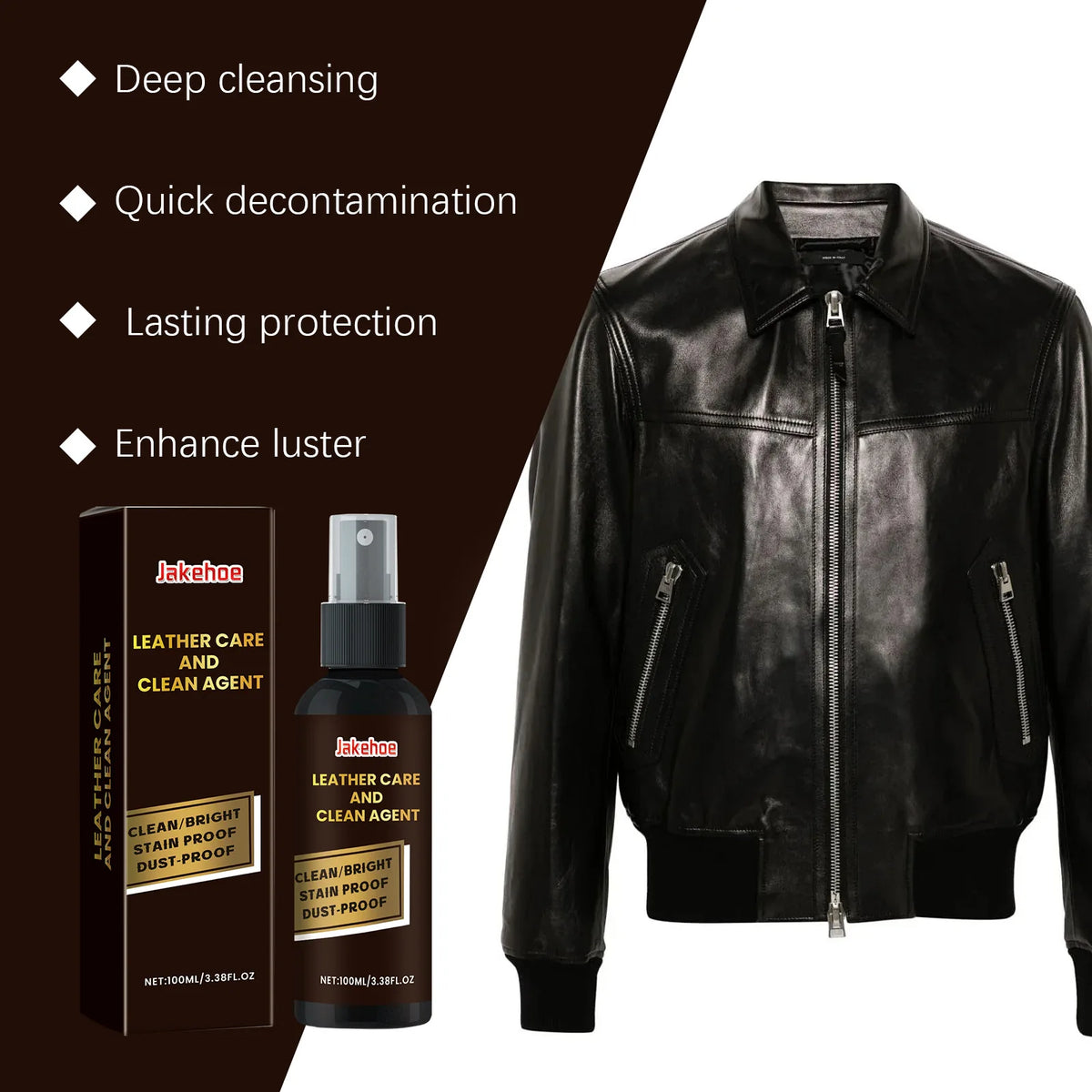 Leather Conditioner Jacket Leather Restorer Auto Seat Refurbishment Sofa Care Cleaning Shoe Polish Liquid Leather Polish Spray