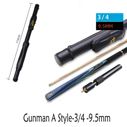 OMIN 57" New Style Gunman White Ash Snooker Billiard Pool Cue Stick 9.5mm/10mm Set