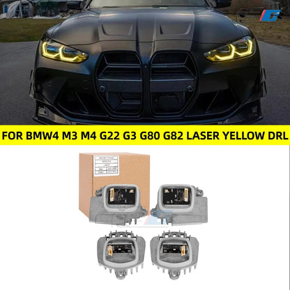Yellow Angel Eye DRL LED Boards For BMW 4 Series G22 G23 G26 G80 G82 M3 M4 420I LED Laser Headlight Daytime Running Light