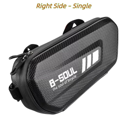 EVA Motorcycle Side Bag – Textured Carbon Look, Splash-Proof Universal Saddlebag for Most Bikes, Large Capacity Storage