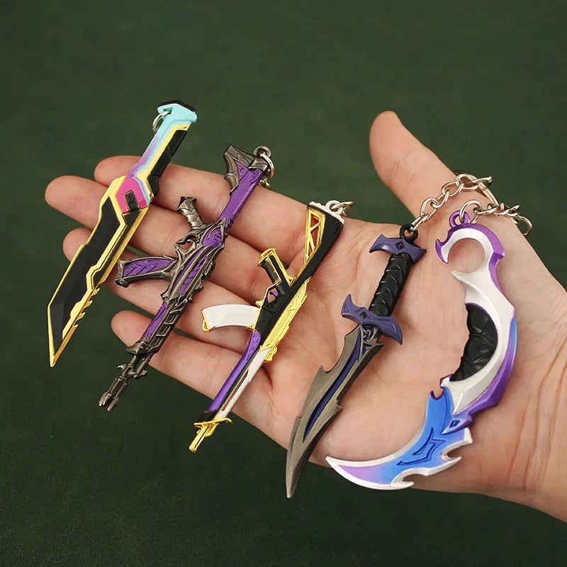 Valorant Melee Reaver 2.0 Karambit Knife Metal M4 Game Peripheral Samurai Sword Alloy Model Keychain Pendant Gifts Toys