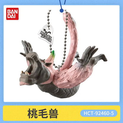 Bandai Capcom Monster Hunter Rathalos Pvc Figure Keychain Backpack Bag Pendant Collectible Hanging Charm For Adult Collectors
