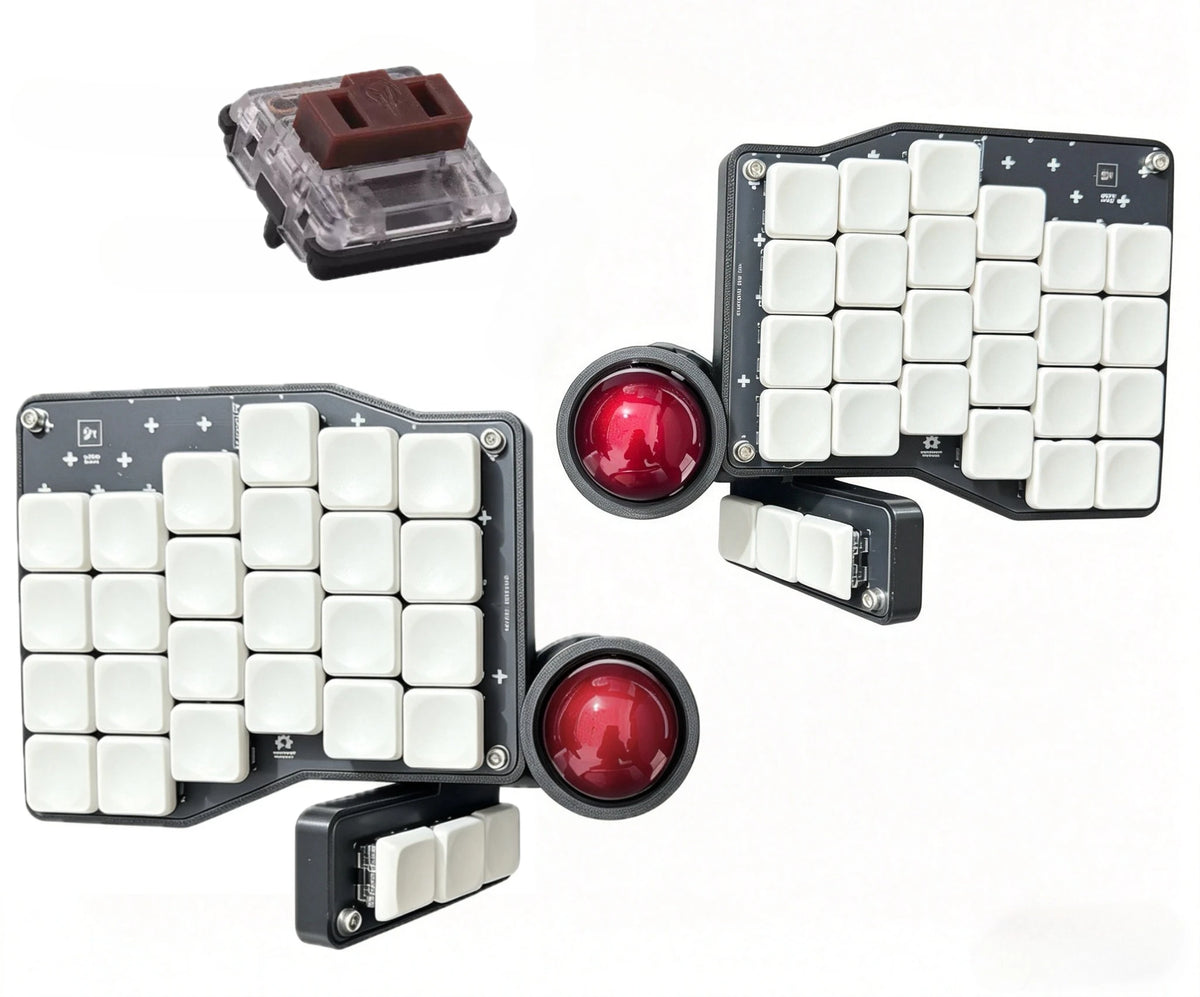 Low Profile Crosses Split Keyboard 3x5/3x6 Trackball Screen Wired/wireless Game Keyboard Hotswap QMK Kailh Choc Switch Teclado