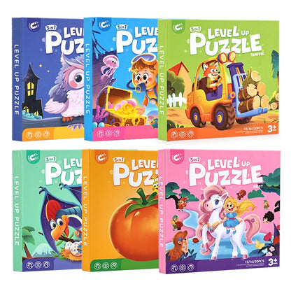 New Kids Magnetic Jigsaw Book Puzzle Game Baby Early Learning Animal Fruit Traffic Cognition Educational Toy Gifts for Children