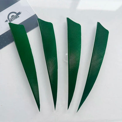 ONTFIHS 50PCS Archery Fletching RW 4" Shield Arrow Feathers with Natural Turkey Feathers