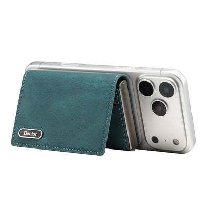 Denior Magsafe Magnetic Card Bag, Press Type Automatic Pop-Up Multifunctional Card Box, Can Hold 6-10 Credit Cards Leather Walle