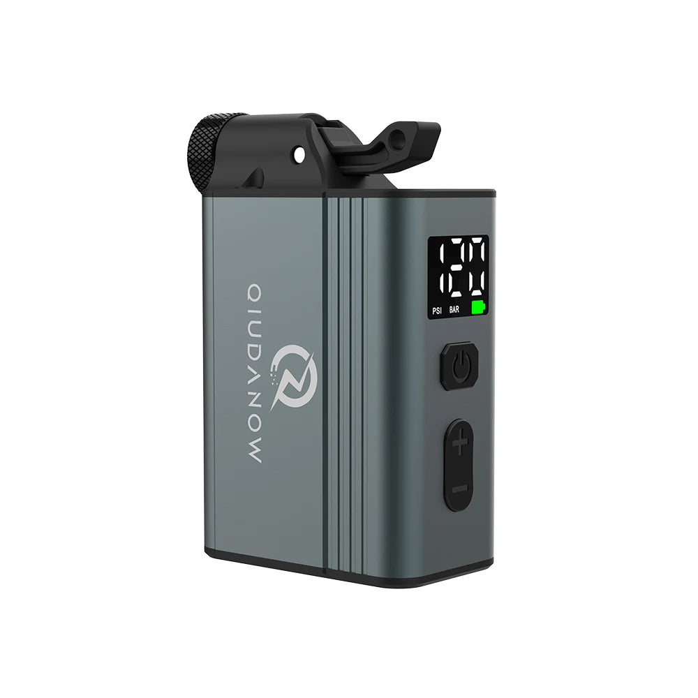 QIUDANOW Mini Electric Bike Portable Air Inflator Tire Gauge Wireless Air Pump Schrader Presta Clik Valve Bicycle Accessories