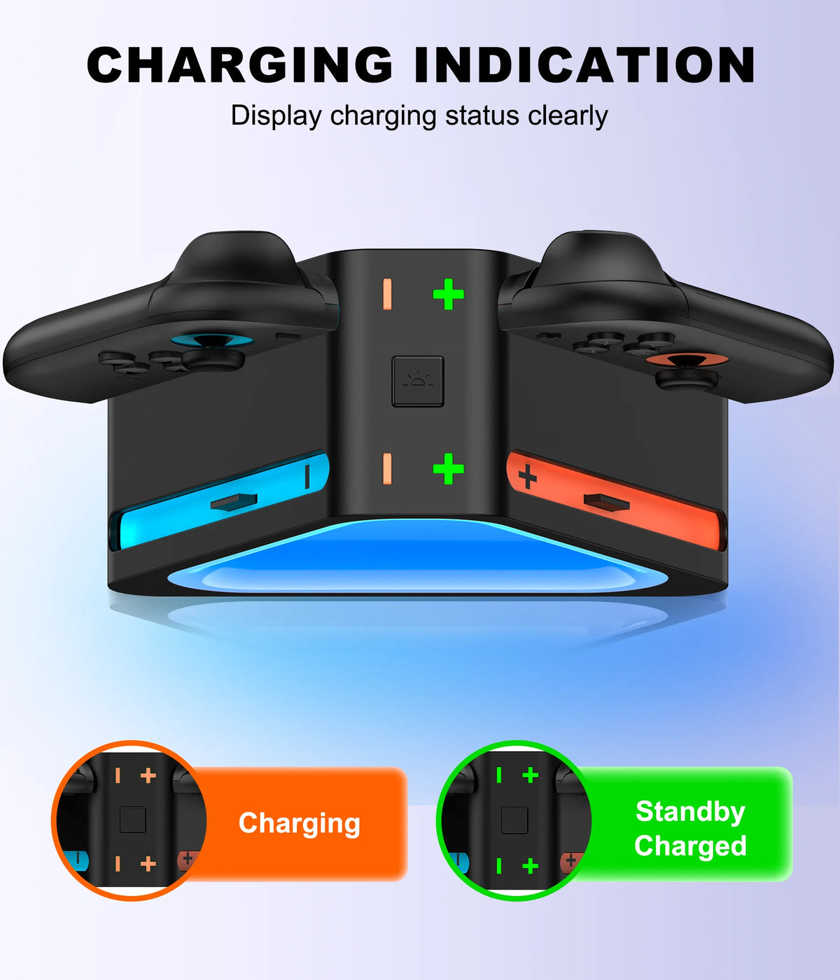 BEBONCOOL Switch 2 Magnetic Charging Dock 4 in 1 Controller Charger Stand - Space-Saving Desktop Game Accessory
